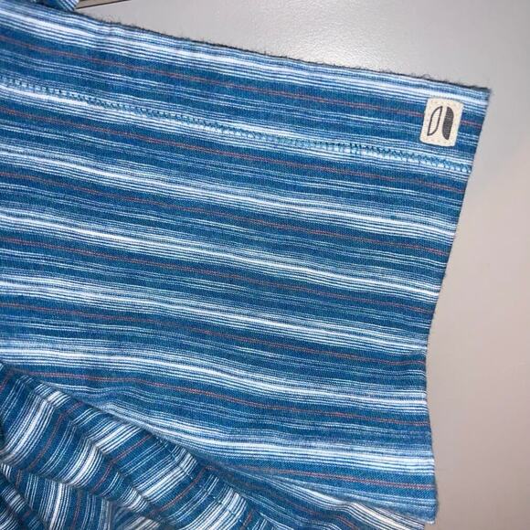 Linksoul Men’s XL 1/4 Button Polo Short Sleeved Striped Knit Preppy Logo Shirt - Picture 8 of 11